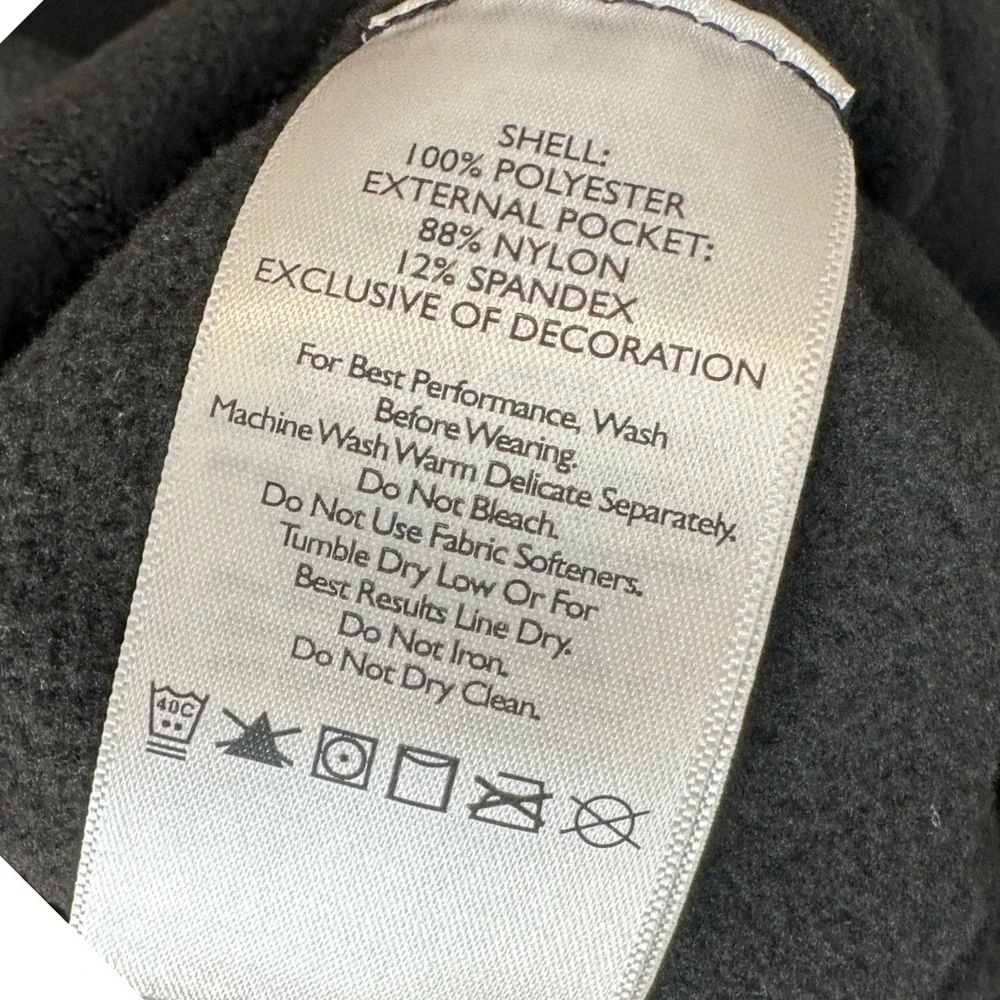 Eddie Bauer Sweater Mens Large First Ascent Black Fleece Quarter Zip Pullover